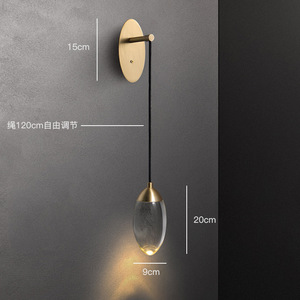 Postmodern Minimalist European Style Crystal Wall <b>Lamp</b> Luxury <b>LED</b> Lighting Fixture for Bedroom Living Room Hallway TV Wall - Product Image 6