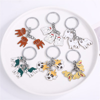 Nouveau porte-clés en métal avec pendentif bijou en forme de goutte d'huile pour chien, style américain, tendance, vente en gros, petit cadeau