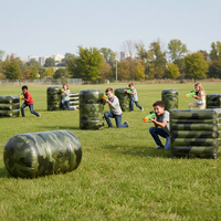 Structure gonflable de combat camouflage, barrière d'obstacles, bunker combiné, château personnalisé pour jeu CS, en PVC durable, installation facile, garantie 1 an