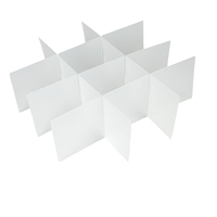 Boîte de rangement pliable en plastique PP rectangulaire avec compartiments, séparateur de tiroir multicouche pour chaussettes et sous-vêtements