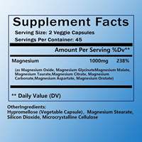 Complément Complexe de Magnésium 1000mg Multi-Formes 90 Capsules Végétales Soutien Immunitaire Digestif et Santé Intestinale