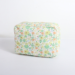 Bolsa de Maquillaje Floral Personalizada para Mujer, 4 Tamaños Disponibles, Bolsa de Almacenamiento con Estampado DIY, Interior de Algodón con Rejilla Verde, Organizador de Cosméticos Portátil de Viaje - Product Image 4
