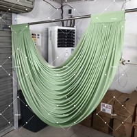 Rideaux de scène sur mesure Muwei, grandes tentures vertes pour arche de mariage, décoration de banquet de mariage