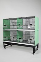 Support de cage à oiseaux en métal empilable pour l'élevage - Cage à perroquets robuste de grande taille avec plateaux amovibles, pour canaris, agapornis