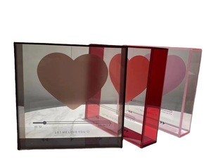 2024 vendita calda personalizzata scatola di fiori in acrilico quadrato trasparente amore CD scatola regalo in acrilico per san valentino - Product Image 3