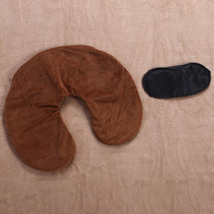 <span class=keywords><strong>Kits</strong></span> de couverture en polaire de couchage pour voyage aérien de poche portable léger et bon marché avec sac et soutien du cou et blinder - Product Image 6