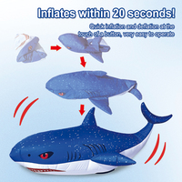 Jouets de requin gonflables géants MILI de 70 pouces avec 360 ° Requins gonflables télécommandés rotatifs pour enfants