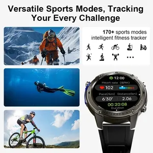 Dm56 gps smartwatch 5ATM 50m sâu không thấm nước 65W Độ cao áp suất khí quyển theo dõi la bàn email lịch cho thể thao ngoài trời - Product Image 4