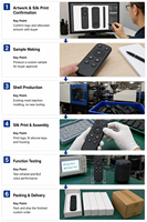Remote Kontrol Suara IR BLE 13 Tombol untuk TV Proyektor RCT4013 Kontrol Satu ke Satu OEM ODM