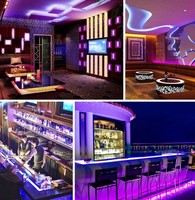 Bande lumineuse LED pour Bar, ruban d'éclairage à intensité réglable, contrôleur sans fil via wi-fi, rvb, 12V, 1 unité