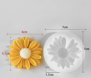 Stampo <span class=keywords><strong>in</strong></span> <span class=keywords><strong>Silicone</strong></span> a forma di girasole portachiavi <span class=keywords><strong>in</strong></span> resina fai da te diffusore di olio essenziale decorazione <span class=keywords><strong>sapone</strong></span> fatto a mano piccolo stampo <span class=keywords><strong>per</strong></span> candela margherita - Product Image 4