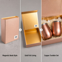 Boîte cadeau en papier rigide brillant avec logo personnalisé pour parfum, bougie, portefeuille