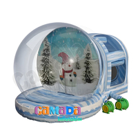 Dôme transparent en PVC pour l'extérieur, tente à bulles chauffée, château gonflable et plateforme de saut avec ballons