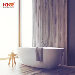 De gros bain mat baignoire-Baignoire rectangulaire ovale autoportante blanc mat, Design de couleur unie, nouvelle collection