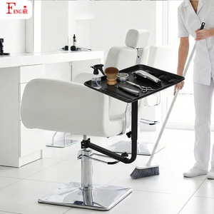 Vente en gros 360 °   Plateau métallique rotatif pour salon, fixé à la chaise, plateau à outils réglable pour chaise de barbier, pour la coloration des cheveux - Product Image 1