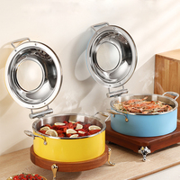 Chauffe-Plats Électrique Hydraulique en Acier Inoxydable, Ensemble de 4 Pièces pour Buffet