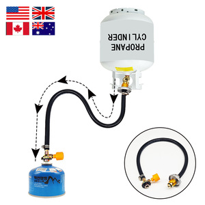Válvula de recarga de propano, manguera de gas para estufa de camping, uso en exteriores, 1 unidad, metal, para todas las estaciones - Product Image 5