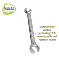 Chrome Vanadium Double extrémité anneau ouvert évasé écrou clé ensemble métrique évasé écrou huile tube clé de réparation de voiture