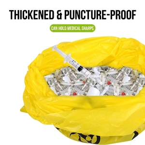 Bolsa de Basura para <span class=keywords><strong>Residuos</strong></span> <span class=keywords><strong>Biológicos</strong></span> Peligrosos de LDPE/HDPE, Impresa Personalizada, Resistente a Pinchazos, para Clínicas - Product Image 4