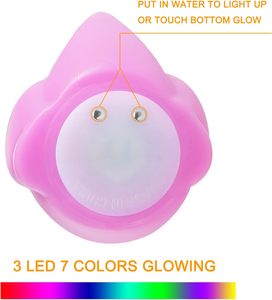 Jouets de bain lumineux pour bébés et tout-petits, animaux en caoutchouc souple flottants, 6 pièces, dinosaures, jouets de bain lumineux - Product Image 3