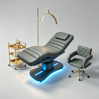 Table de massage entièrement électrique, lit d'esthéticienne de luxe, chaise de spa motorisée, lit facial, lit de salon de beauté, lit pour extensions de cils