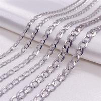 S925 Sterling Silver Minimaliste Hommes Collier Cubain Lien Chaîne En Gros De Mode En Gros Chaîne Bijoux Cadeau