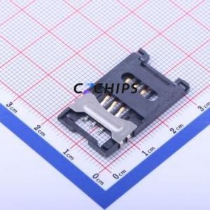 SIM-105-ARP6 SIM Card Connector SMD Connector Flip Cover Type Mini SIM Card Card Holder 2.5mm - Product Image 1