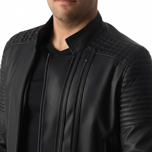 แจ็คเก็ตหนังผู้ชายขายดีสำหรับฤดูหนาว ระบายอากาศ กันลม กันน้ำ เป็นมิตรกับสิ่งแวดล้อม สไตล์ไฮสตรีท ไซส์ใหญ่ ราคาสุดคุ้ม ปี 2026 - Product Image 1