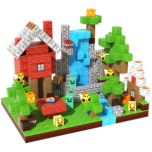 100pcs magnético bloco ímã cubo brinquedo pilha para construir floresta mundo aniversário presente para crianças - Product Image 1
