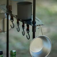 Étagère de Rangement Portable pour Pique-nique et Camping, Support de Vaisselle Tactique pour Table de Pique-nique, Étagères de Rangement Extérieures