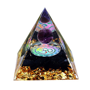 Pirámide de Resina Epoxi de Cristal de 5cm, 6cm, 8cm, Impresión UV, Grabado Interno, Decoración para el Hogar, Adorno de Escritorio - Product Image 4