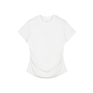 T-shirt à volants pour femme 280GSM Washed Stretch, T-shirt court - Product Image 1