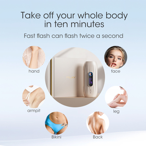 Épilateur laser IPL portatif 500 000 flashs, <span class=keywords><strong>lampe</strong></span> à quartz durable, appareil d'épilation pour le visage et le corps des femmes, machine à raser - Product Image 6