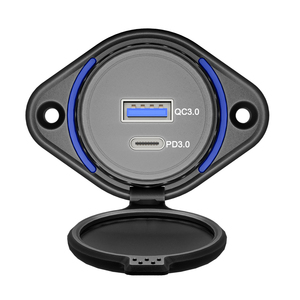 <span class=keywords><strong>Chargeur</strong></span> rapide personnalisé à montage sur panneau 3.0 avec 2 ports USB-A QC3.0 et Type-C PD3.0, prise de <span class=keywords><strong>chargeur</strong></span> de voiture <span class=keywords><strong>12V</strong></span> 24V pour <span class=keywords><strong>camping</strong></span>-<span class=keywords><strong>car</strong></span> - Product Image 1