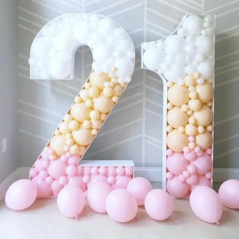 3d free standing acrylic decorative wedding party table alphabet letter acrylic number decoration for birthday party