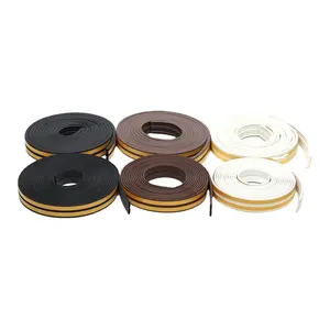 EPDM Rubber Door Window Frame Seals Foam Weather Stripping Sound Proof Sealing Strips Draught Excluder Self Adhesive Self Adh