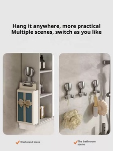 Mạnh Mẽ Nhựa Hút Chân Không Hút Cốc Móc Đấm Miễn Phí Dính Nhà Bếp & Phòng Tắm Nhà Vệ Sinh Móc Với Bóng Cho Nhà Tổ Chức - Product Image 5