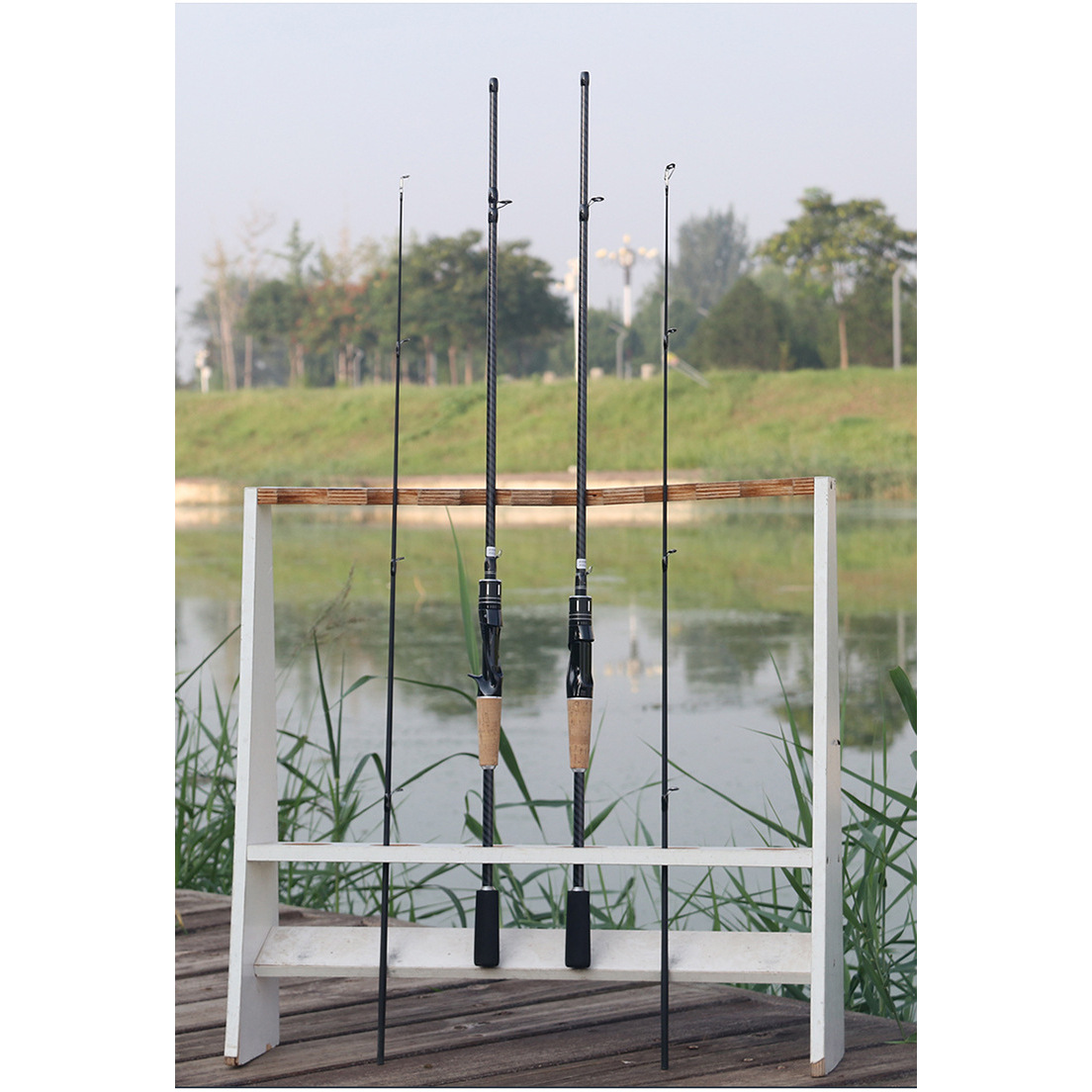 Imitation wood handle lure rod