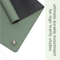 Tapis de yoga de luxe en caoutchouc naturel PU 5 mm, antidérapant, surface anti-taches, anti-odeur, pour la vente au détail haut de gamme