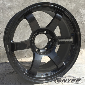 F981663B สำหรับรังสีสีฟ้า<span class=keywords><strong>สี</strong></span>ดำ<span class=keywords><strong>สี</strong></span>โรสโกลด์ <span class=keywords><strong>TE37</strong></span> 4x4 6X139.7ล้อเว้า18นิ้ว6รูขอ<span class=keywords><strong>บ</strong></span>รถสำหรับ BMW Toyota Nissan - Product Image 3