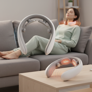 Masajeador Eléctrico Inalámbrico para Cuello con 10 Modos y <span class=keywords><strong>16</strong></span> Niveles, con Calor por Pulsaciones y Vibración, Masajeador para Aliviar el Dolor Cervical Profundo - Product Image 1