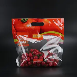 Fresh Fruits Vegetables Packaging Pouch For Vegetable Transparent Fruit Packaging Bag