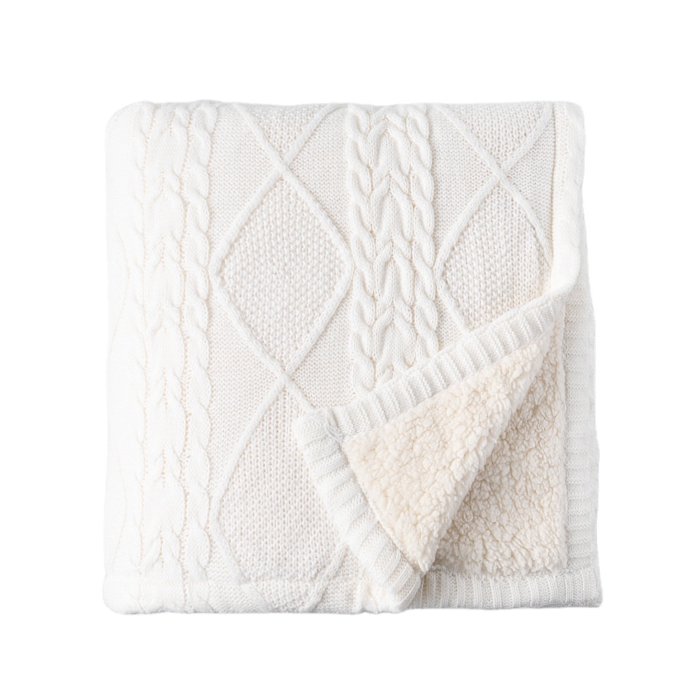 Вязаное одеяло из акрила