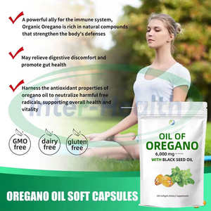 ASAP OEM Huile d'origan biologique naturelle 300 mg en gélules molles, qualité alimentaire pour adultes, 60 gélules, soutien immunitaire - Product Image 3