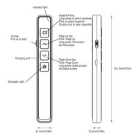 Stylo laser rouge puissant portable, pointeur de clic, télécommande, pointeur de présentation sans fil USB professionnel