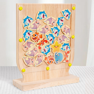 Jeu de société interactif parent-enfant double bataille, arène de combat en bois éducative pour jouets de <span class=keywords><strong>club</strong></span> de pêche à la ligne - Product Image 6