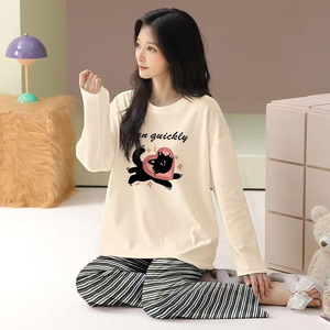Conjunto de Robe de Terry com Estampa de Desenho Animado para Meninas, Manga Longa, Comprimento Total, Roupas de Lazer para Primavera e Outono - Product Image 2