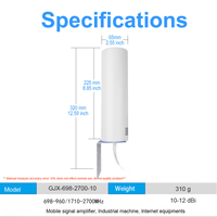 Antenne TV extérieure double glissière 4G LTE 8dBi, fréquence 800-2700 MHz, câble RG174 2x5M, modem routeur