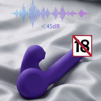 Vibrateur à double stimulation en silicone de qualité médicale, étanche IPX7, faible bruit <40dB, double usage interne et externe pour adultes