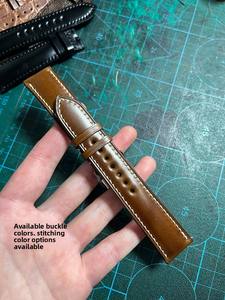 Correa de reloj unisex de edición limitada japonesa Shinchi Horse Shell <span class=keywords><strong>Cordovan</strong></span> con hebilla de pin, de cuero genuino negro y marrón, compatible con 1820 - Product Image 5